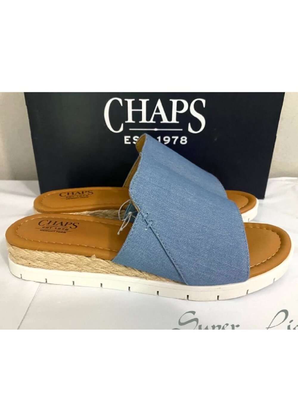 NEW Chaps Women's Nerissa Slide Sandals
